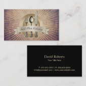 シェフの金ゴールドプレートのケータリング及びイベントのヴィンテージ 名刺 (正面/裏面)