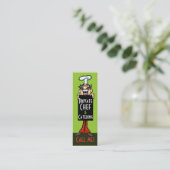 シェフの食料調達の私用シェフのイタリアンなシェフの料理 スキニー名刺 (スタンド正面)