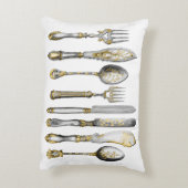 シェフの食料調達の食事用器具類ビジネス アクセントクッション (裏面(縦))