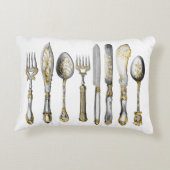 シェフの食料調達の食事用器具類ビジネス アクセントクッション (裏面)