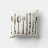 シェフの食料調達の食事用器具類ビジネス クッション (裏面)