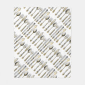 シェフの食料調達の食事用器具類ビジネス フリースブランケット (正面)