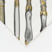 シェフの食料調達の食事用器具類ビジネス フリースブランケット (角)