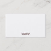 シェフのKilroyの名刺 名刺 (裏面)