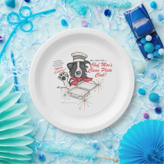 シェフのMoeのきれいなプレートクラブ紙皿 ペーパープレート (パーティー)