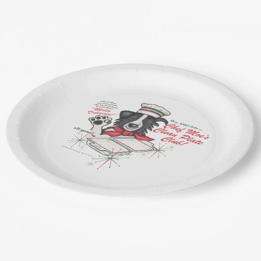 シェフのMoeのきれいなプレートクラブ紙皿 ペーパープレート (アングル)