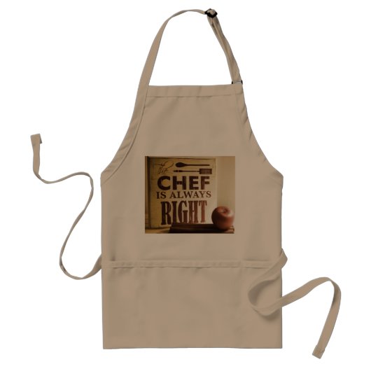 シェフはシナモンおよびAppleと正しいです スタンダードエプロン (正面)