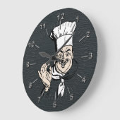 シェフは承認します ラージ壁時計 (傾斜)