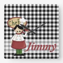 シェフは時計を点検します