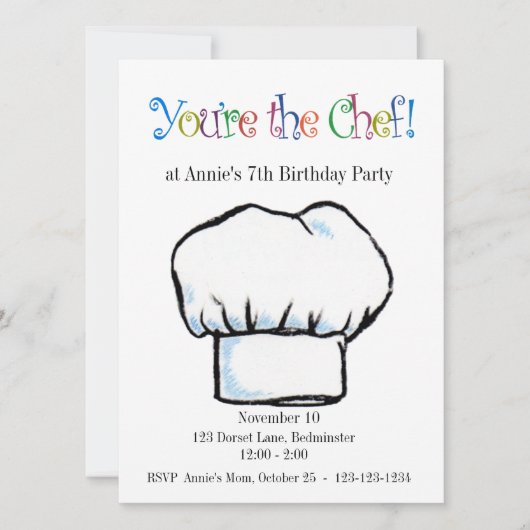 シェフへの招待状 招待状 (正面)