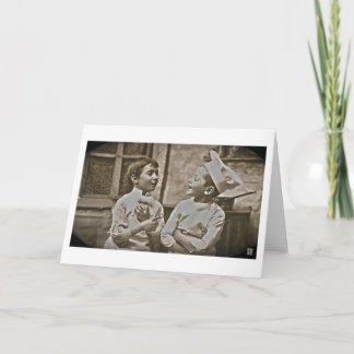 シェフまたはグルメのヴィンテージサンキューカード サンキューカード