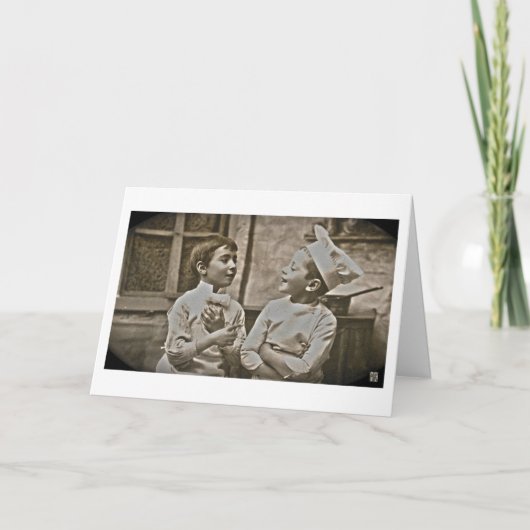 シェフまたはグルメのヴィンテージサンキューカード サンキューカード (正面)