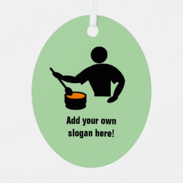 シェフまたは調理師、我々はあなたの料理スキルを愛カスタムする メタルオーナメント