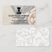 シェフアイコン | ベーキングの材料とツール 名刺 (正面/裏面)