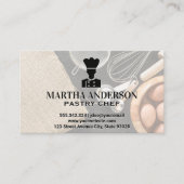 シェフアイコン | ベーキングの材料とツール 名刺 (正面)