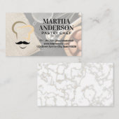 シェフアイコン | ベーキングの材料とツール 名刺 (正面/裏面)