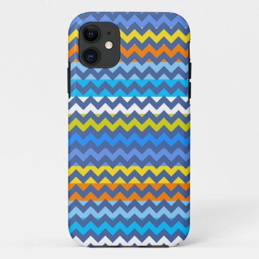 シェフアステカロンのジグザグストライプパターン3 Case-Mate iPhoneケース (裏面)
