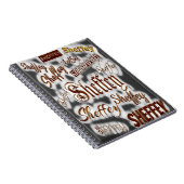 シェフィーフォントグレイとブロンズ – 9669 ノートブック (右側)