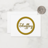 シェフィーモノグラム金ゴールド ノートカード (正面/裏面インサイチュ)