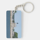 シェフィールドの島の灯台、コネチカット キーホルダー (裏面)