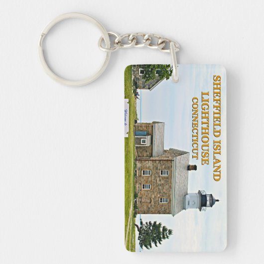 シェフィールドの島の灯台、コネチカット キーホルダー (正面)