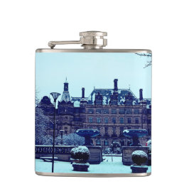 シェフィールドタウンホール、雪 フラスク