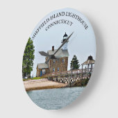 シェフィールド島ライトハウス、コネチカット時計 ラージ壁時計 (傾斜)