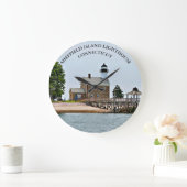 シェフィールド島ライトハウス、コネチカット時計 ラージ壁時計 (ホーム)