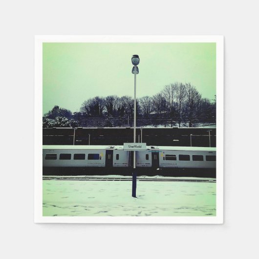 シェフィールド駅 スタンダードカクテルナプキン (正面)