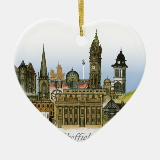 シェフィールド-南ヨークシャの贅沢なfernandes セラミックオーナメント (正面)