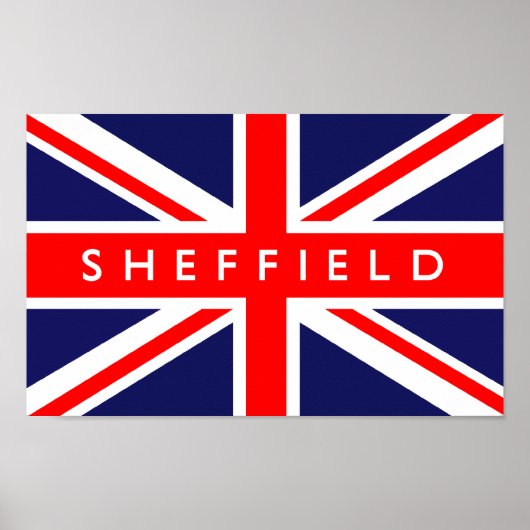 シェフィールドUK国旗 ポスター (正面)