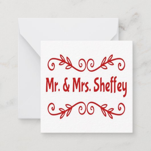 シェフィー夫妻 ノートカード (正面)