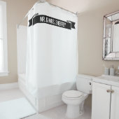 シェフィー夫妻 黒リボン 9602 シャワーカーテン (インサイチュ)