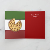 シェフイタリアンおもしろい漫画グリーティングカード カード (内部)