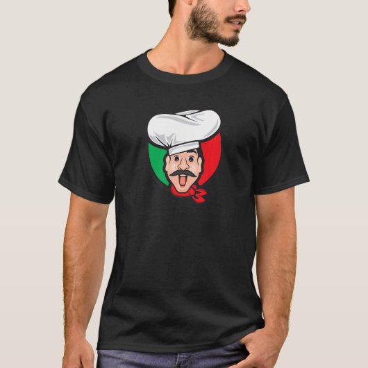シェフイタリアンウェイターイタリアピッツェリアフード Tシャツ (正面)
