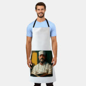 シェフイタリアンエプロン – AI生成 エプロン (着用した状態)