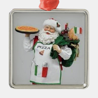 シェフイタリアンサンタクリスマスの装飾 メタルオーナメント