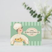 シェフイタリアンパスタスパゲッティ料理本レシピカード ポストカード (スタンド正面)