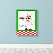 シェフイタリアンパスタ キャンバスプリント (インサイチュ (ウッドフロア))