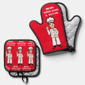 シェフイタリアンブーンappeto 鍋つかみ&鍋敷きセット (正面/裏面)