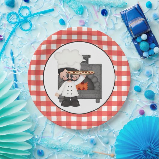 シェフイタリアンベーキングピザパーティー紙プレート ペーパープレート (パーティー)