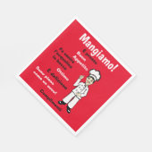 シェフイタリアン- Mangiamo スタンダードランチョンナプキン (角)