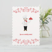 シェフインスパイアフォーマルディナースキャロップ招待状 シーズンカード (スタンド正面)