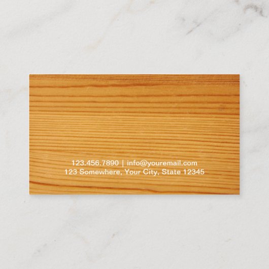 シェフウッドバックグラウンドプロフェッショナルケータリング 名刺 (裏面)