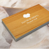 シェフウッドバックグラウンドプロフェッショナルケータリング 名刺