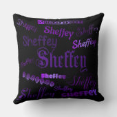 シェフェイパープルフォント クッション (裏面)
