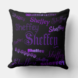 シェフェイパープルフォント クッション