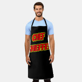シェフェイレッド漫画フォント エプロン (着用した状態)