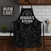 シェフエプロン名前をカスタムするメンギフトパーソナライズされた付き エプロン