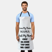 シェフエプロン、ママ用エプロン、シェフ用エプロンおもしろい、 エプロン (着用した状態)